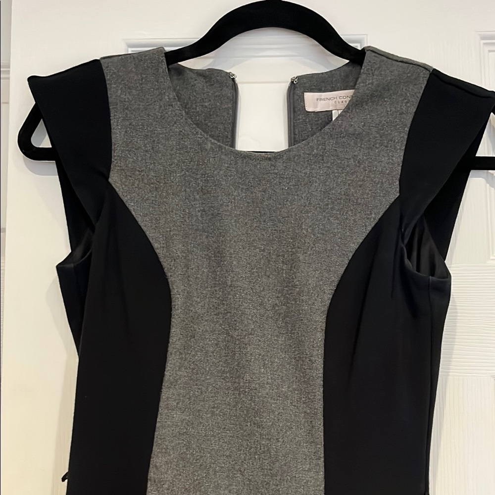 Gray and Black Sleeveless Dress
